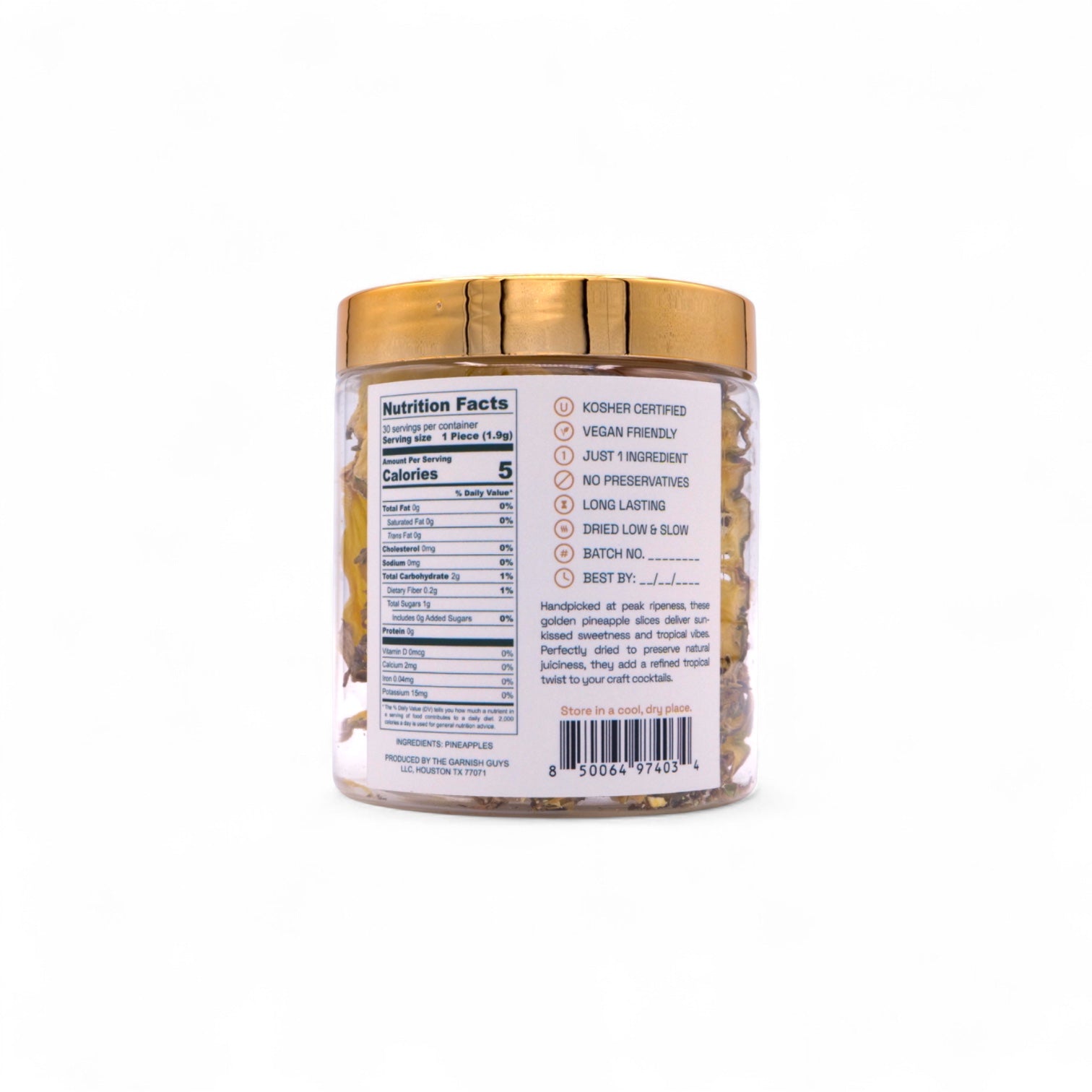 Golden Pineapple Garnish